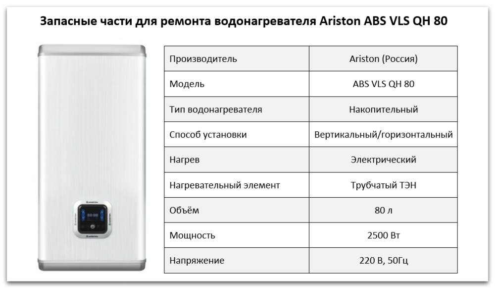 Купить запчасти Ariston ABS VLS QH 80 в Москве
