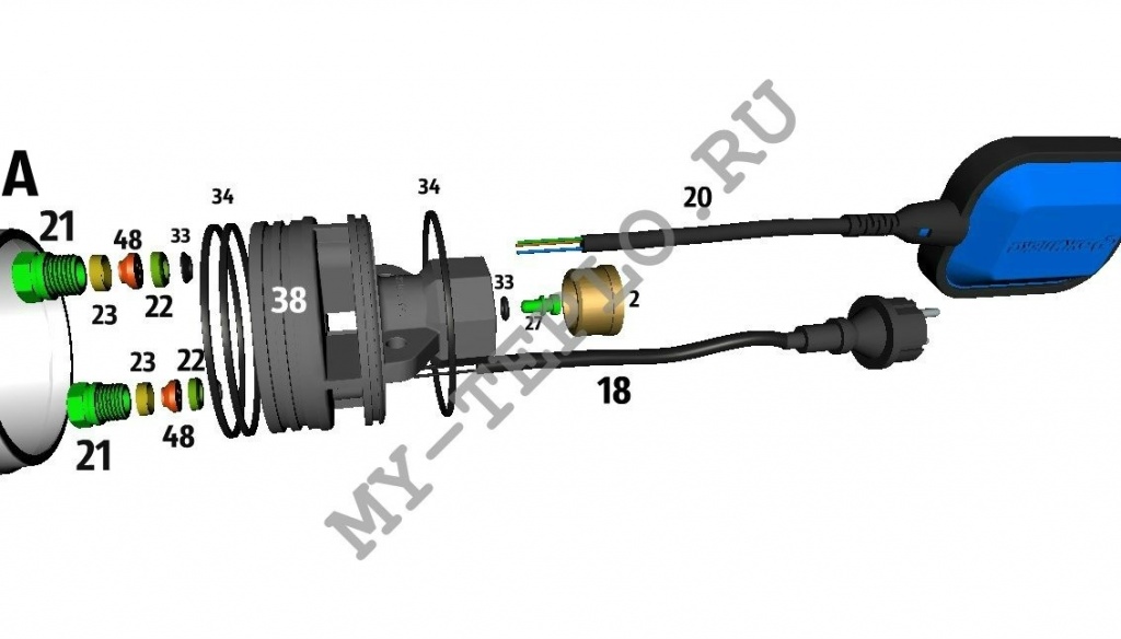 запчасти Джилекс Водомет Проф 55/50 А
