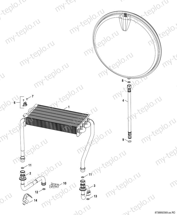 Запчасти Buderus Logamax U072-35 купить в Москве