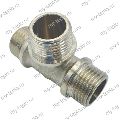 Тройник никелированный 1/2